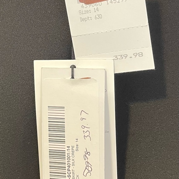 NWT Maria Cornejo Black Silk Skirt, Size 14 - Picture 6 of 6